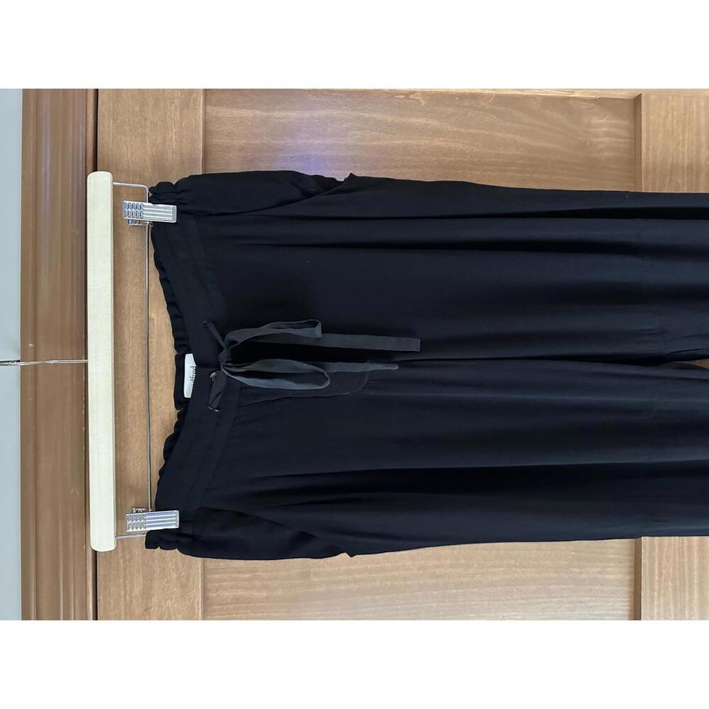 Aritzia Wilfred Silk Blend Marais Paper Bag Pull on Pants Black Women’s sz Small - Picture 3 of 15